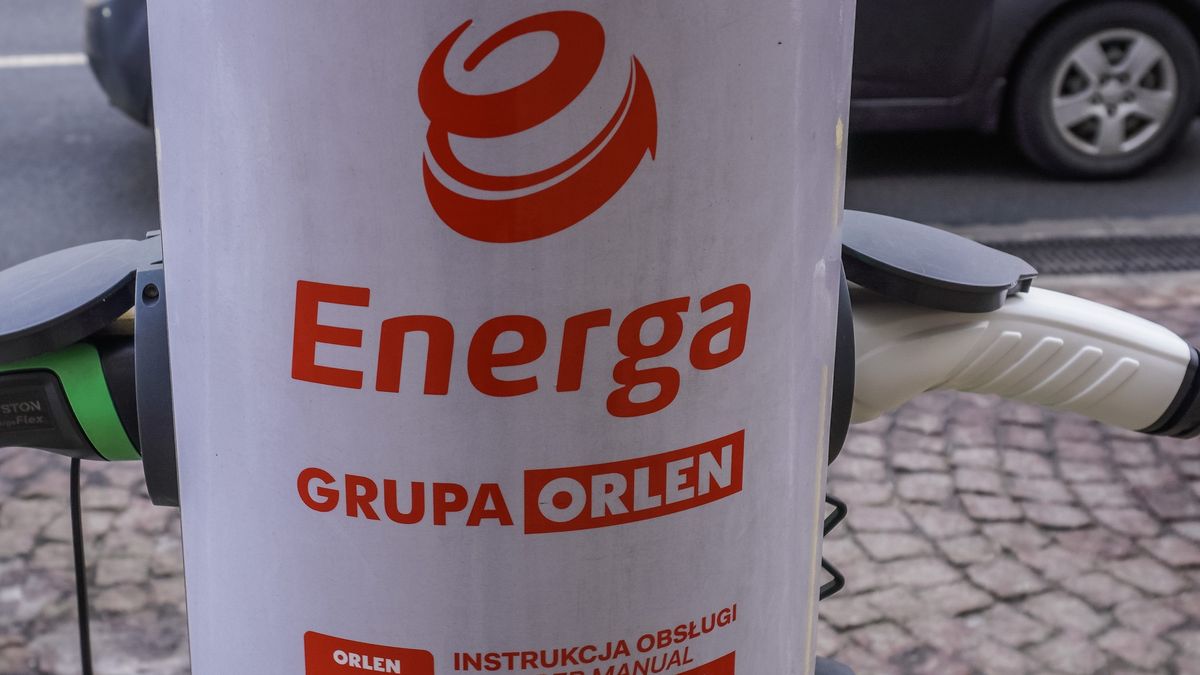 An electric Kia is being charged from a public EV charger belonging to Orlen Energa in front of City Hall in Gdansk, Poland, on January 12, 2024. (Photo by Michal Fludra/NurPhoto via Getty Images)