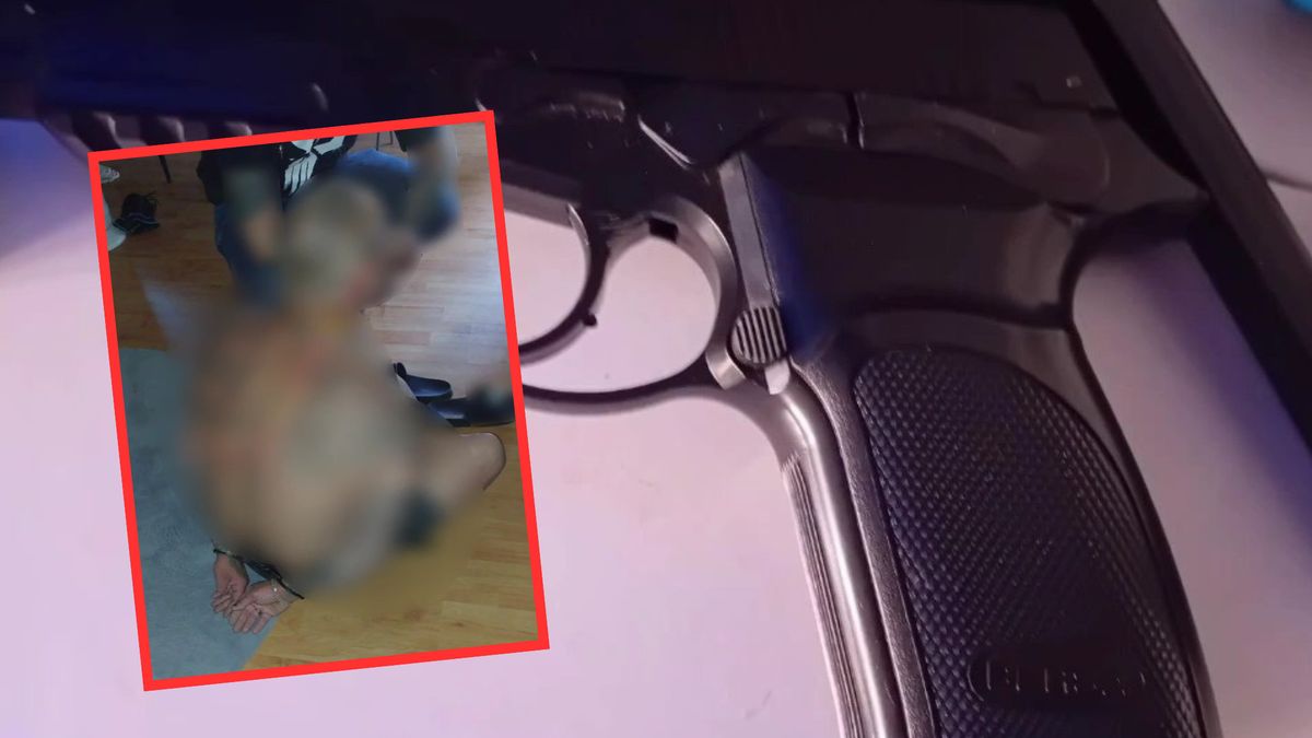 Groził bronią młodemu Ukraińcowi. Został zatrzymany we własnym mieszkaniu