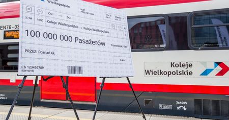 Koleje Wielkopolskie przewiozły 100 milionów pasażerów!