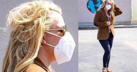 Britney Spears w maseczce załatwia sprawy na mieście (ZDJĘCIA)