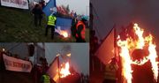 Na Marszu Niepodległości narodowcy spalili flagę... Facebooka