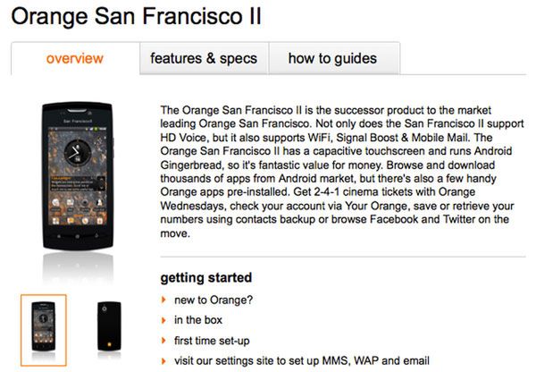 San Francisco II na stronie brytyjskiego Orange | fot. engadget.com