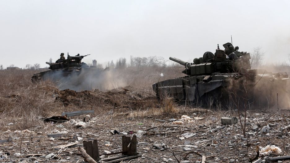 Service members of pro-Russian troops are seen in the besieged city of MariupolService members of pro-Russian troops are seen atop of tanks during Ukraine-Russia conflict on the outskirts of the besieged southern port city of Mariupol, Ukraine March 20, 2022.,Image: 672000496, License: Rights-managed, Restrictions: , Model Release: no, Credit line: ALEXANDER ERMOCHENKO / Reuters / ForumALEXANDER ERMOCHENKO / Reuters / Forumpolitics, defence, civil unrest, war, category_code_def, category_code_europ, category_code_war, category_code_pol, category_code_vio, category_code_politics, category_code_defence, category_code_civil unrest