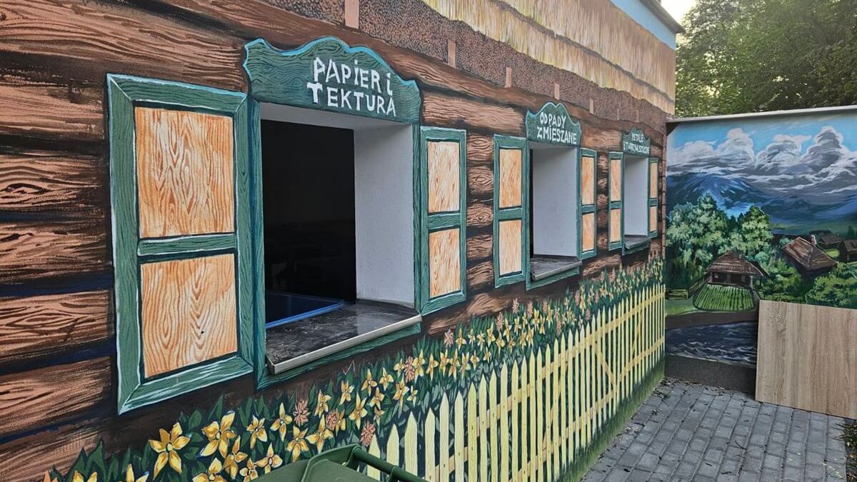 Wiata na odpady przy ul. Pana Tadeusza w Lublinie