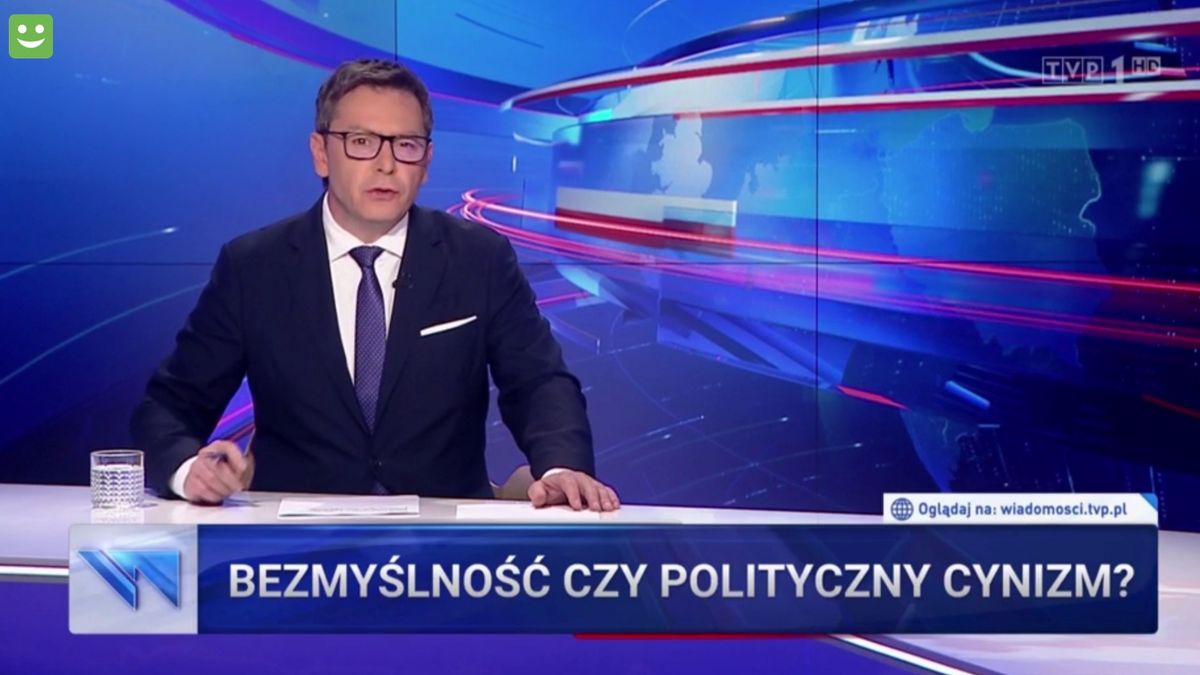 "Olga Tokarczuk szkaluje Polskę we włoskim dzienniku" - mówił Michał Adamczyk w piątkowych "Wiadomościach"