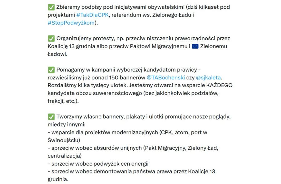 Oskar Szafarowicz mobilizuje na X