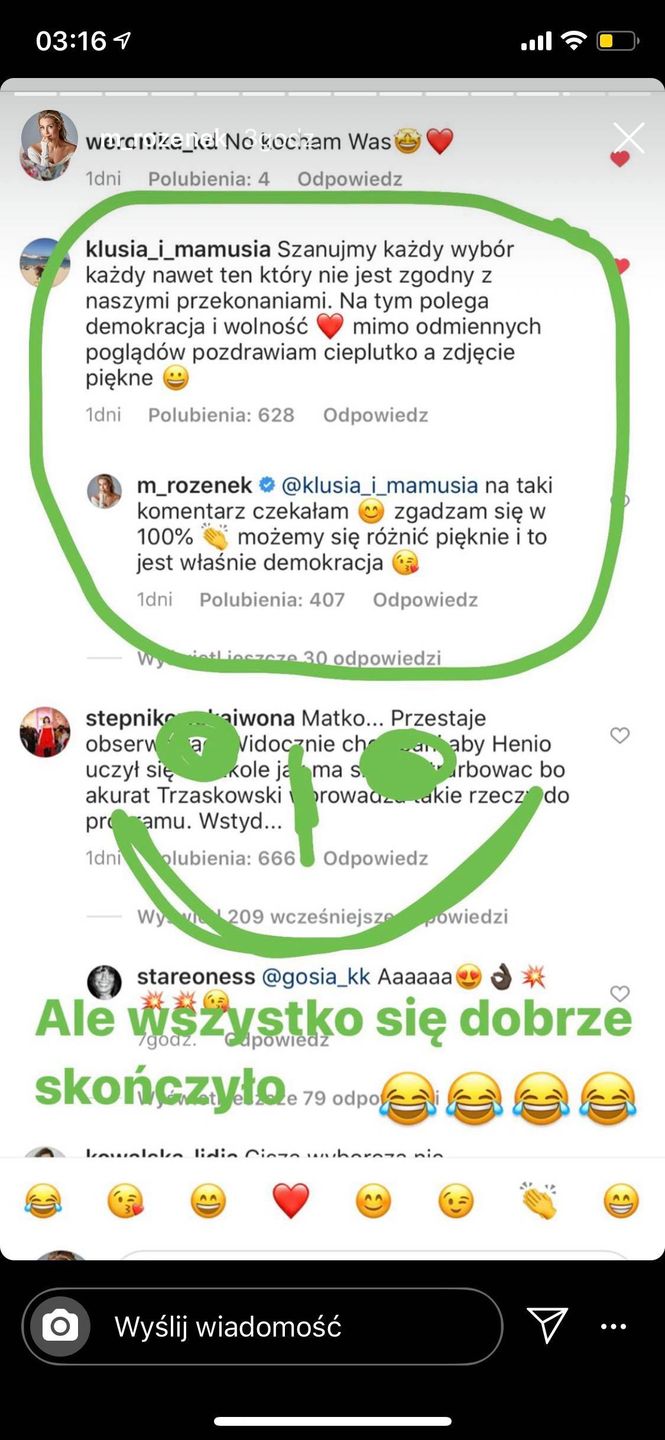 Małgorzata Rozenek na stories o emocjach w czasie wyborów