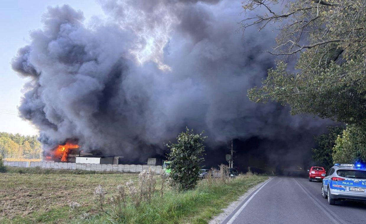 Pożar w Łebieńskiej Hucie