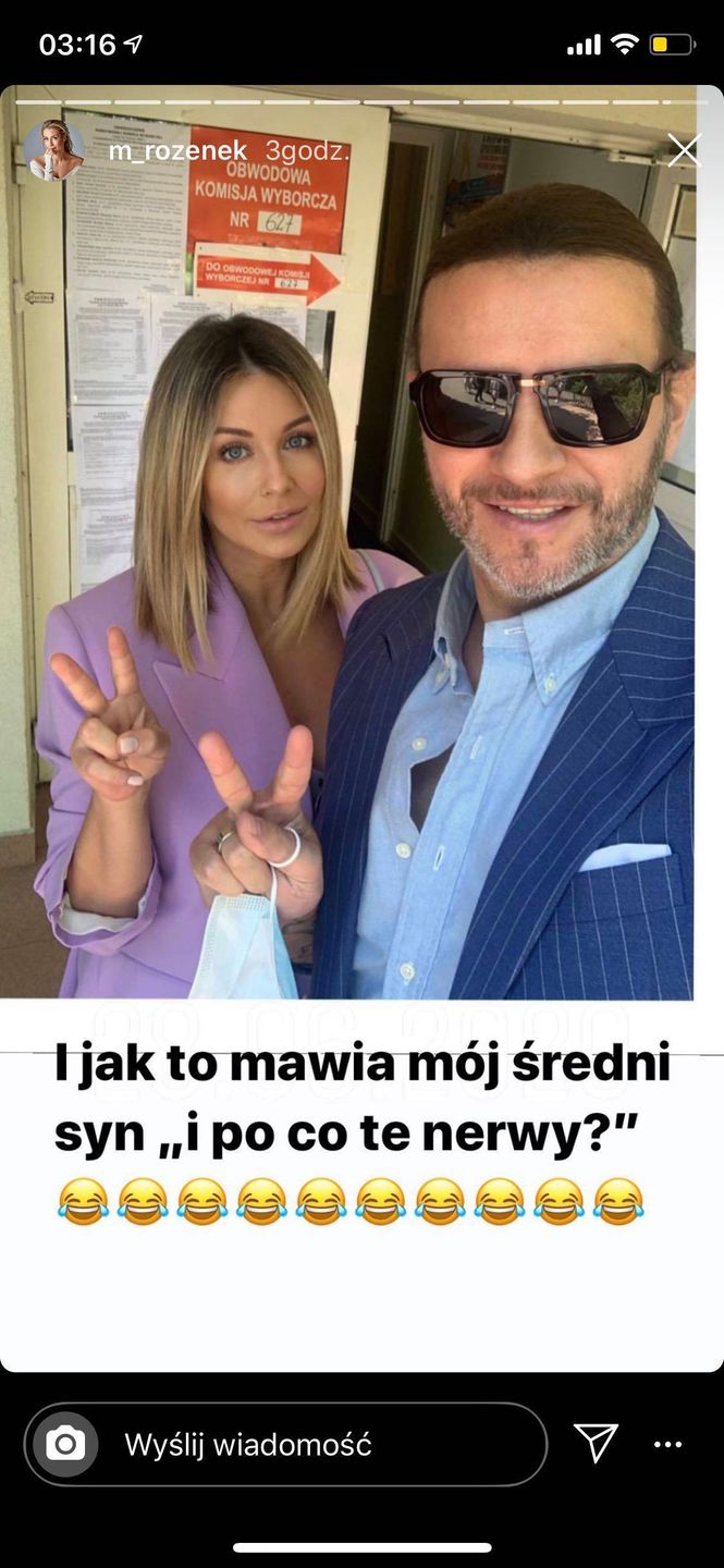 Małgorzata Rozenek na stories o emocjach w czasie wyborów
