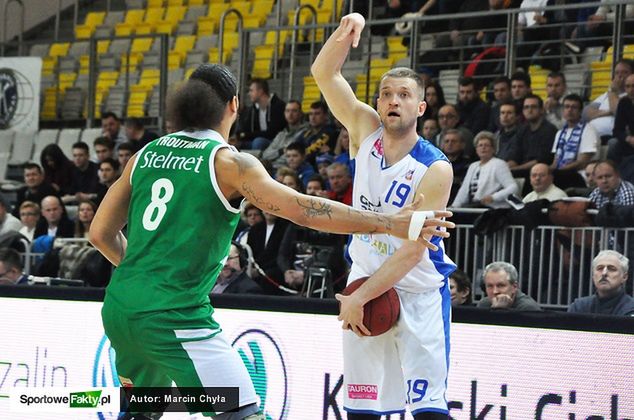 Piotr Stelmach był jednym z ważniejszych zawodników AZS w meczu ze Stelmetem