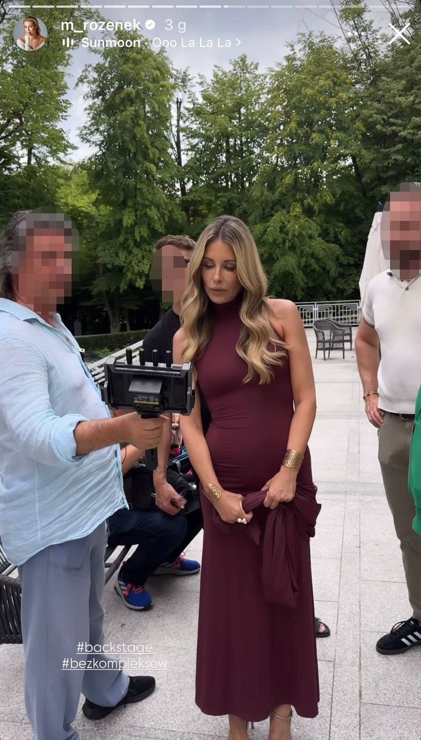 Małgorzata Rozenek pozdrawia z planu