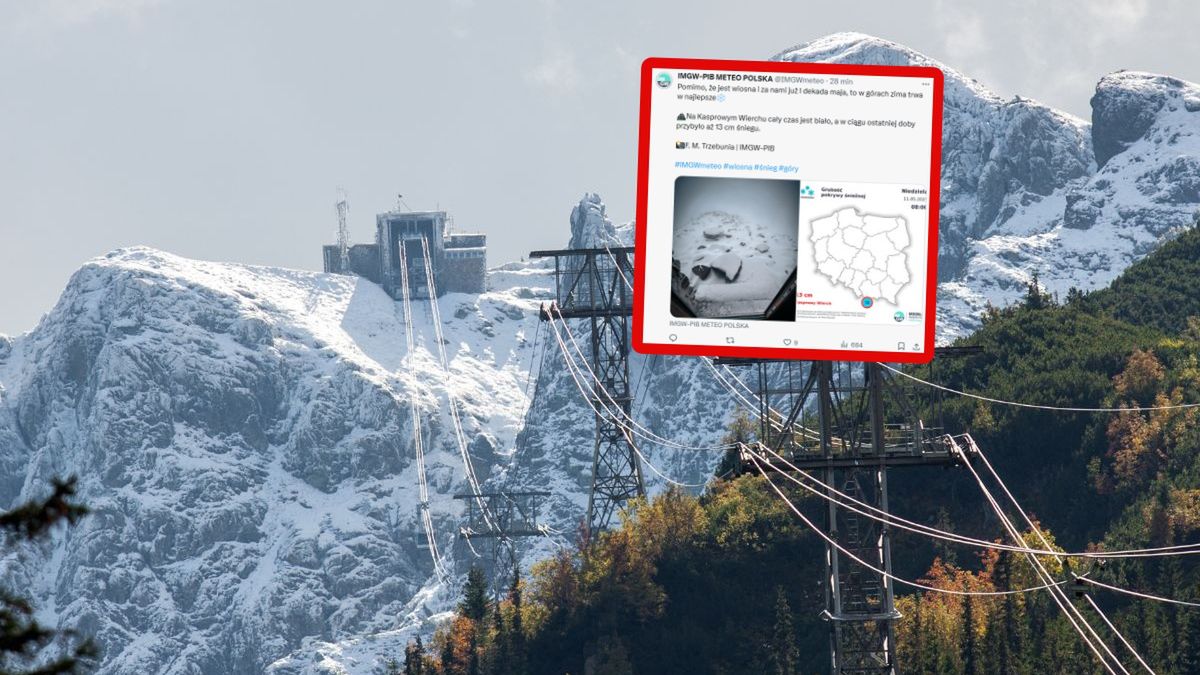 IMGW pokazał najnowsze zdjęcie z Kasprowego Wierchu.