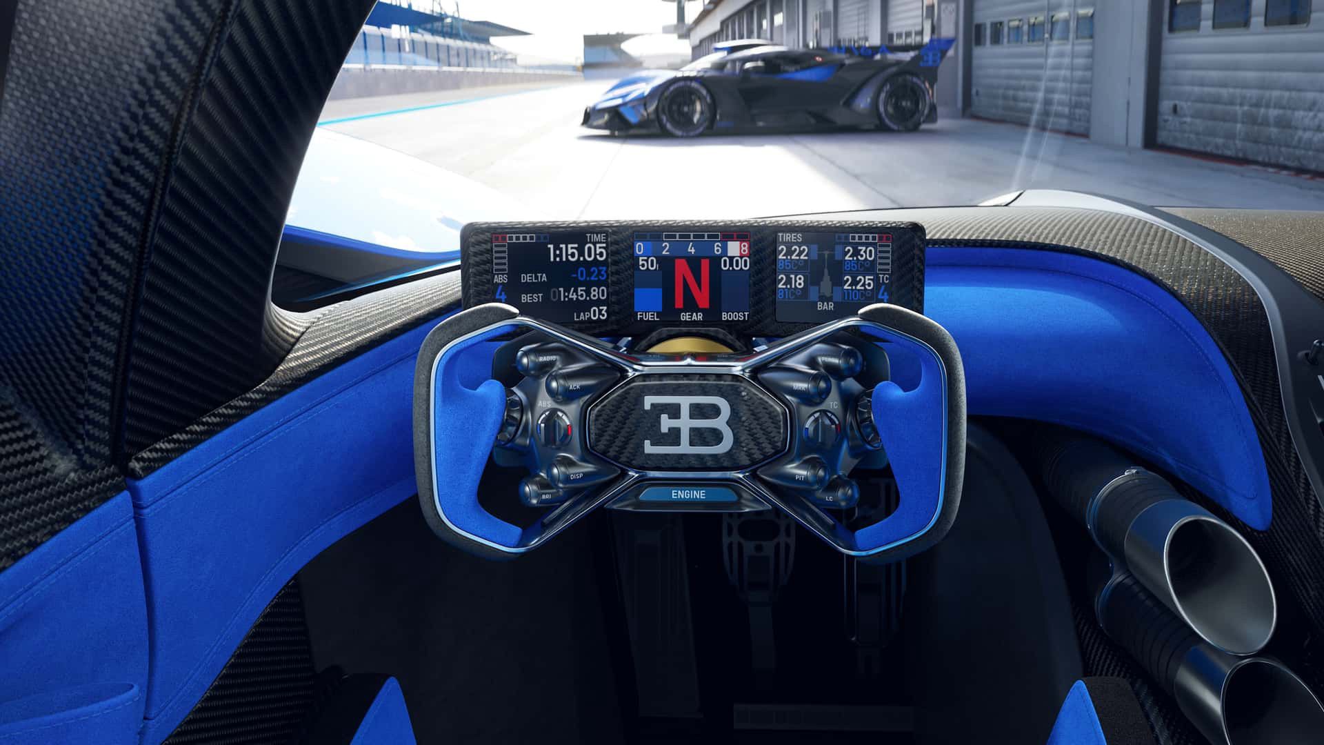 Wnętrze Bugatti Bolide