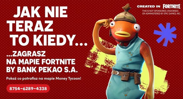 Duży polski bank z własną mapą w Fortnite