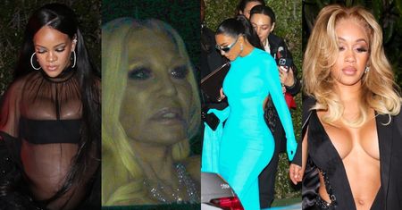 Gwiazdy w kusych kreacjach ściągają na imprezę u Jaya-Z i Beyonce: Rihanna, Kim Kardashian, Donatella Versace... (ZDJĘCIA)