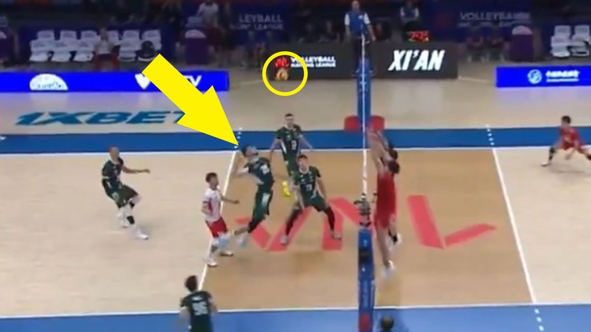 Twitter / x.com/polsatsport / Na zdjęciu: Kewin Sasak w meczu z Japonią w LN 2025