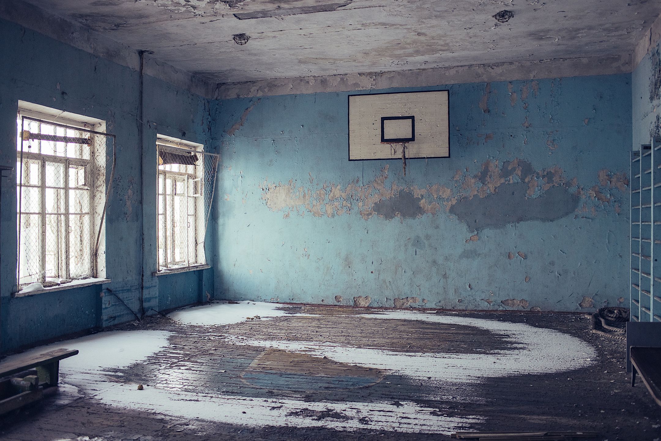 Zrujnowane technikum nieopodal Mariupola