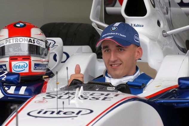 Robert Kubica podczas GP Węgier w 2006 roku (fot. PAP/EPA/Jimmy Froidevaux)