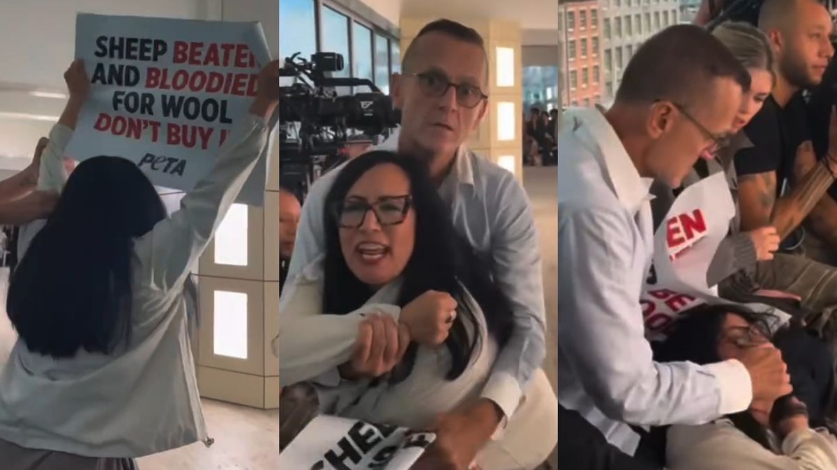 Protest aktywistów na New York Fashion Week