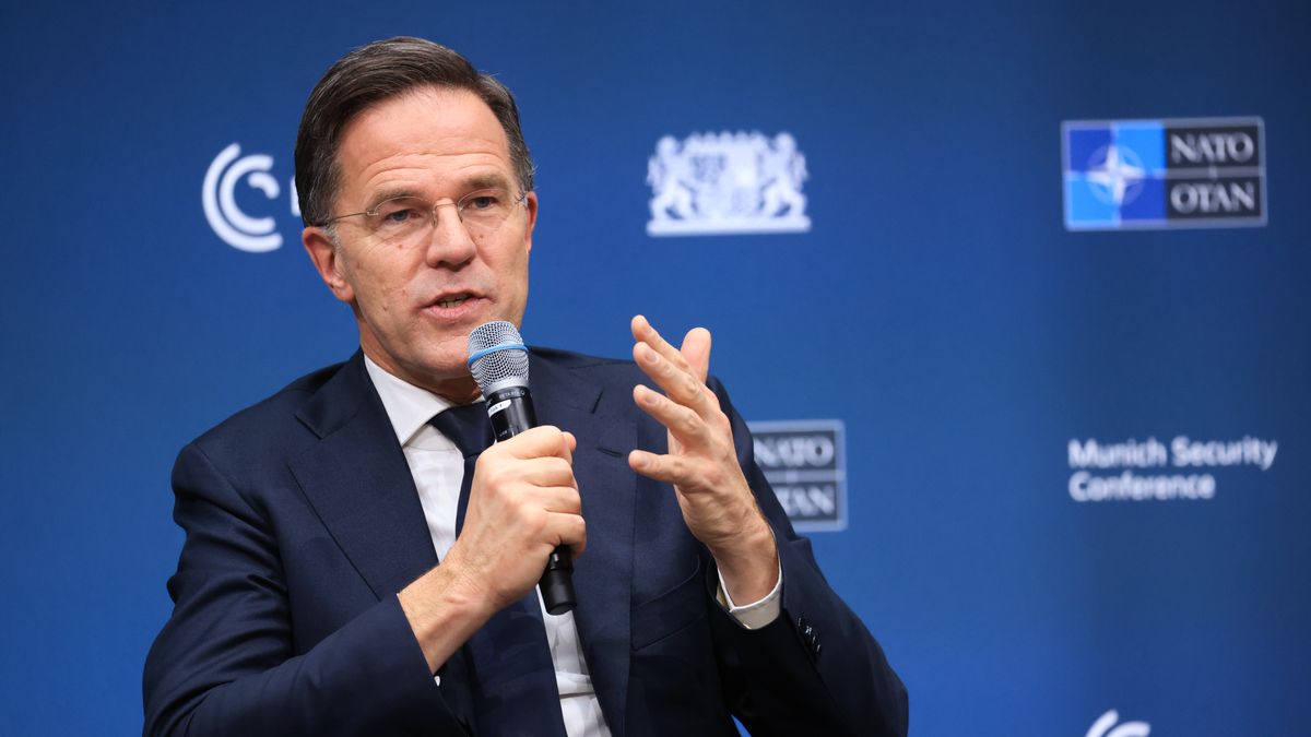 Mark Rutte, secretary general of the North Atlantic Treaty Organization (NATO), at a Munich Security Conference event in Berlin, Germany, on Thursday, Dec. 11, 2025. A coalition of Ukraine's allies will discuss a bid to move swiftly on US President Donald Trump's peace proposal on Thursday as Kyiv's forces carried out their first-ever attack on Russian Caspian Sea oil production. Photographer: Krisztian Bocsi/Bloomberg via Getty Images