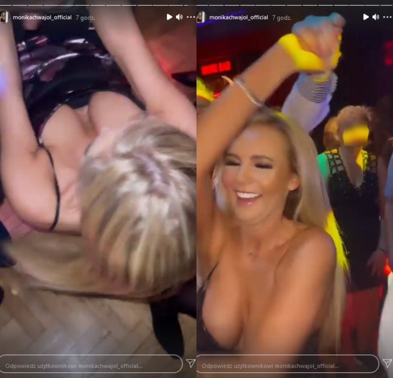 Monika Chwajoł imprezuje w klubie