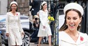 Oszczędna Kate Middleton "recyklinguje" biały sukienko-płaszcz na nabożeństwie w Opactwie Westminsterskim (ZDJĘCIA)