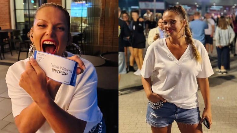 Joanna Liszowska na koncercie Robbiego Williamsa