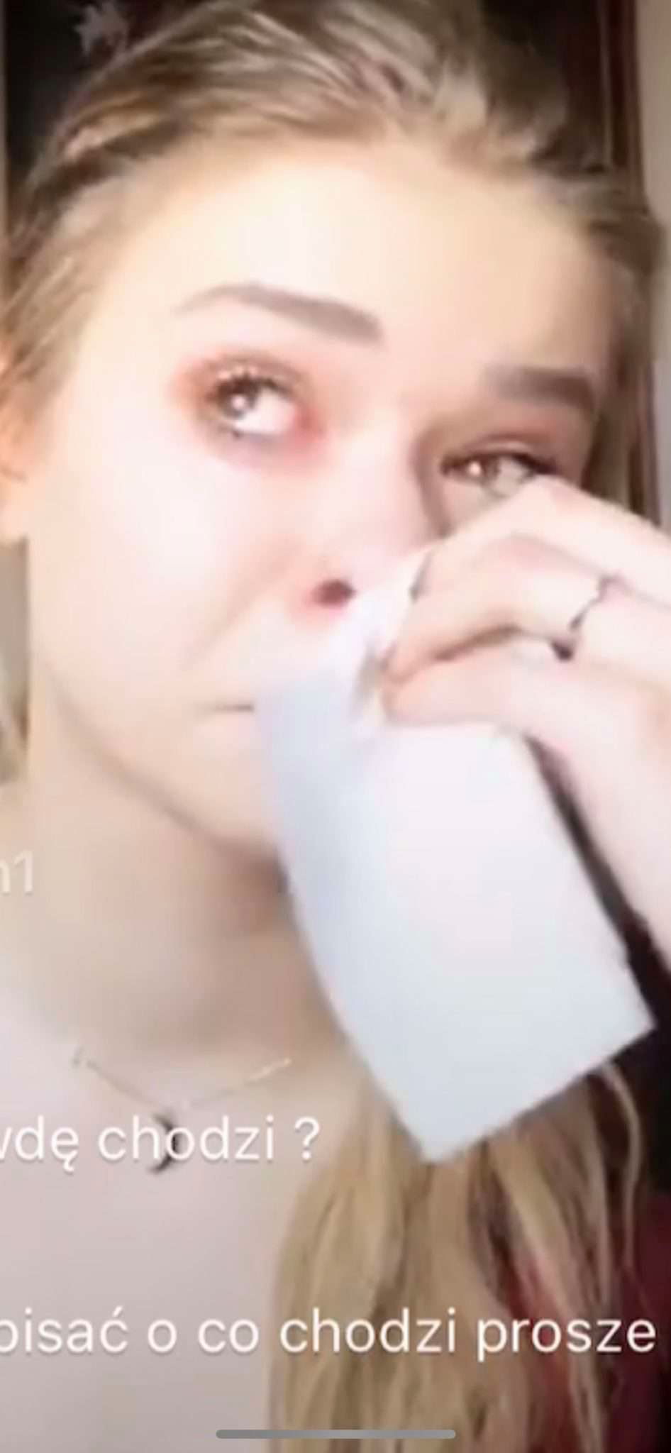 Julia Wróblewska popłakała się na Instagramie podczas relacji na żywo