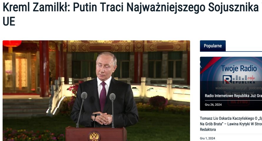 Republika usuwa tekst o Orbanie jako "sojuszniku Putina". Naczelny tłumaczy