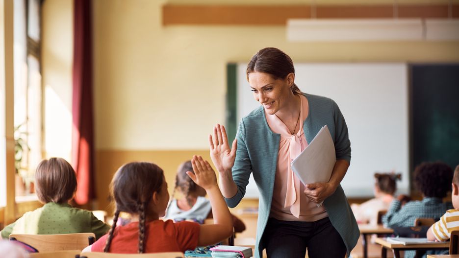 Happy teacher and schoolgirl giving high five during class at school.
drazen_zigic
teacher, pupil, high, five, congratulate, classroom, fun, greet, happy, adult, back to school, Caucasian, children, elementary school, girl, indoors, knowledge, lesson, lifestyle, mid, people, primary, professor, pupil, schoolgirl, schoolkid, teach, togetherness, woman, success, support