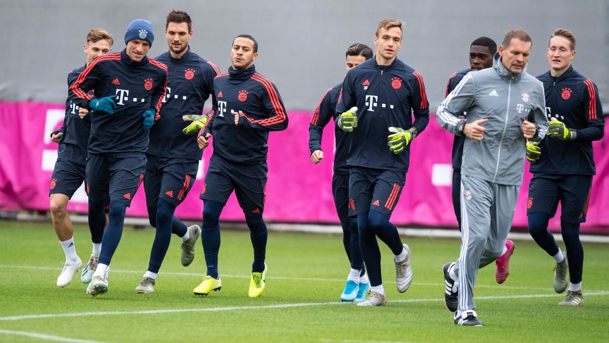 trening piłkarzy Bayernu Monachium