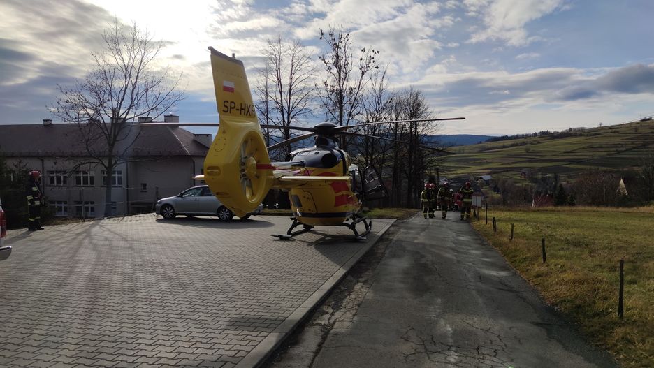 Siołkowa. Wypadek w szkole. Na miejscu LPR 