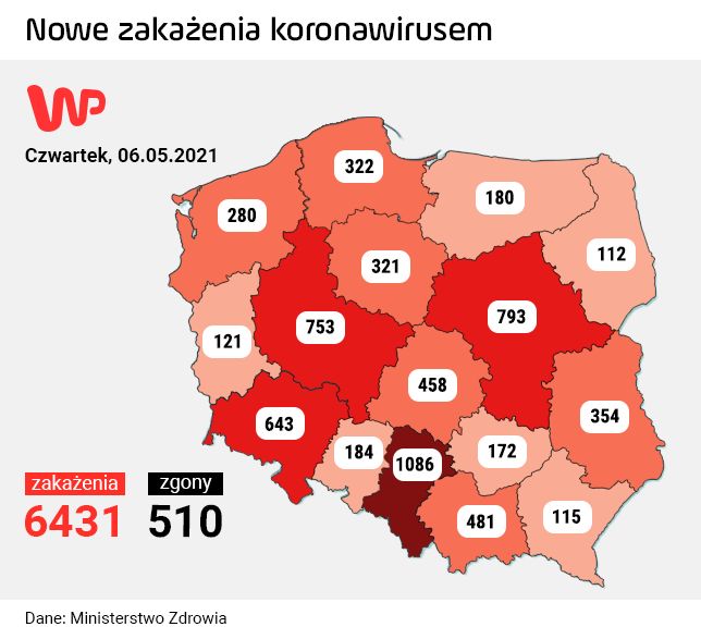 Najnowszy raport dot. zakażeń i zgonów z powodu COVID-19