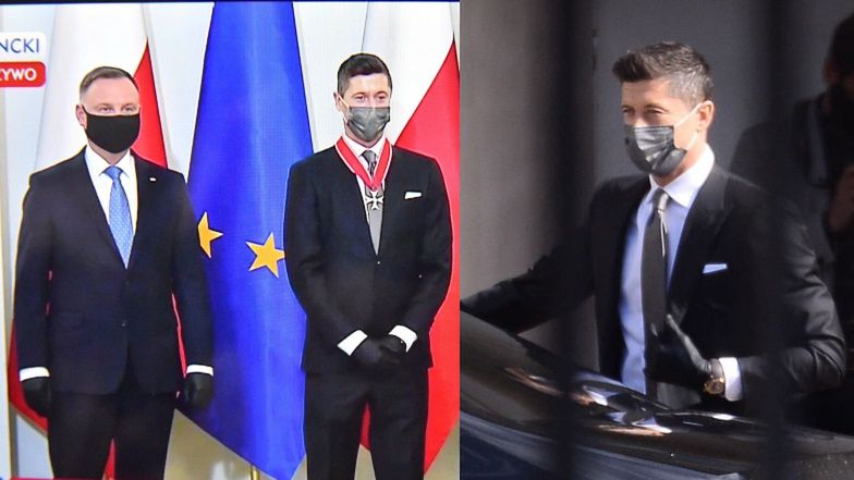 Odznaczenie Roberta Lewandowskiego przez Andrzeja Dudę