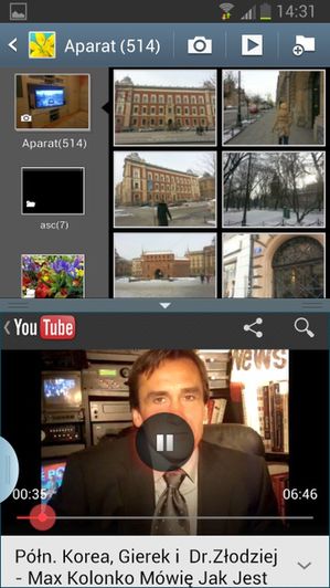 Multi Window pionowo (Galeria + YouTube)