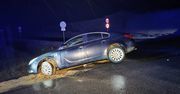 S11: Opel w rowie na budowanym węźle. Kierowcy nie było