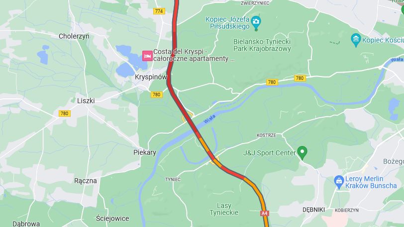 Ogromne korki na obwodnicy Krakowa