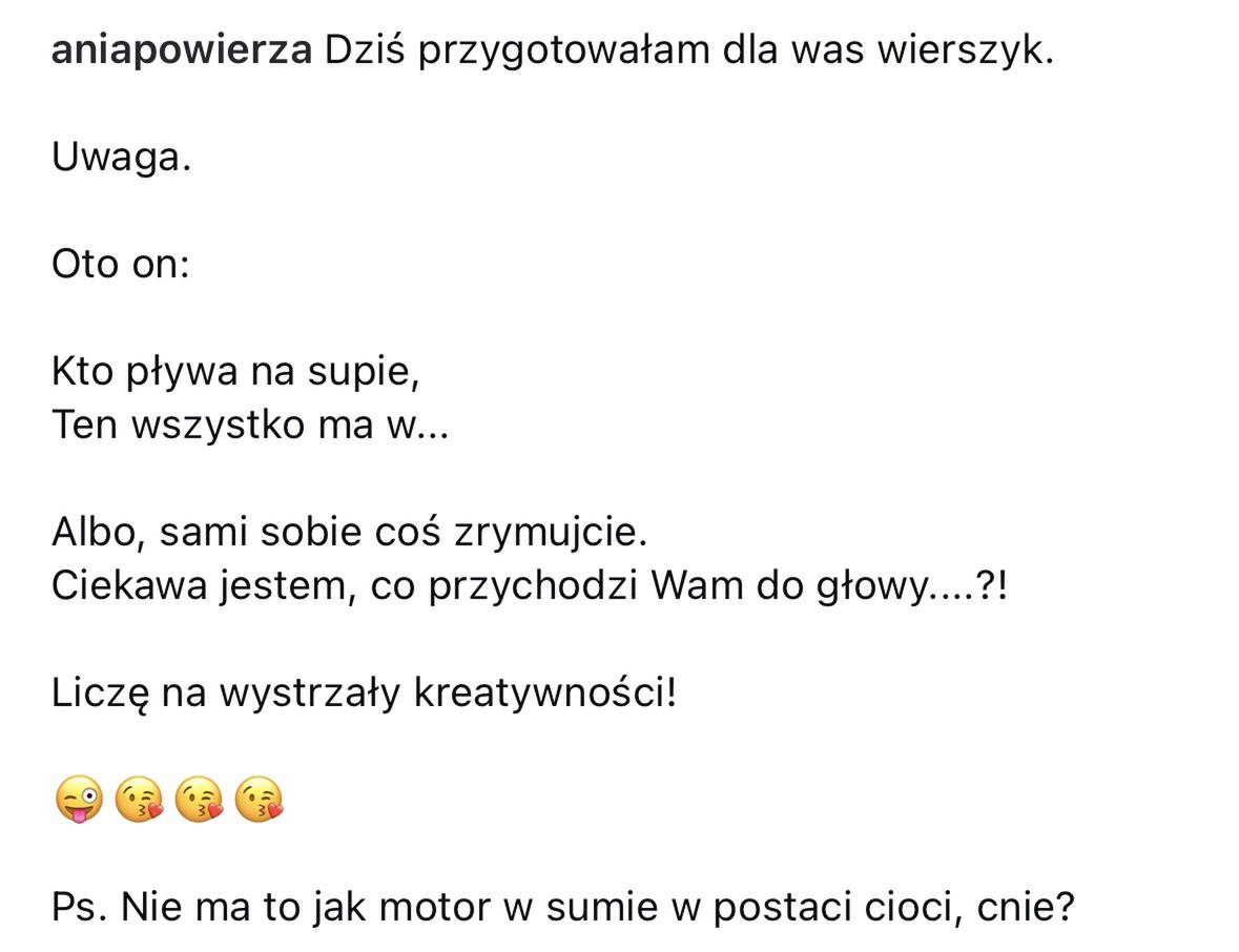 Anna Powierza na Instagramie