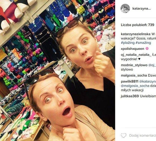 Katarzyna Zielińska i Małgorzata Socha na zakupach