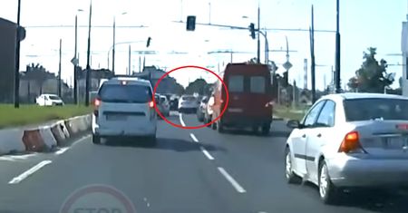 Potężna kolizja w Lublinie. Wszystko nagrała kamera