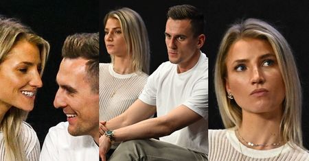 Arkadiusz Milik i znudzona Agatycze obserwują zmagania graczy na turnieju tenisa w Marsylii (ZDJĘCIA)