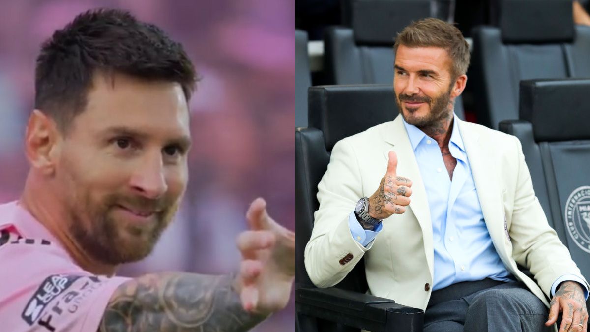 Lionel Messi (Twitter/ESPNDeportes) i David Beckham (Getty Images/Megan Briggs)