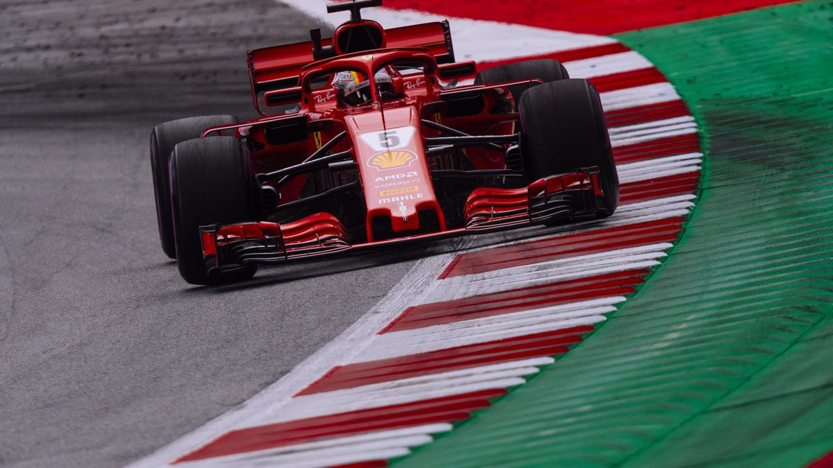 Sebastian Vettel na torze w Austrii