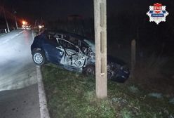21-latka wjechała w słup. Była pijana