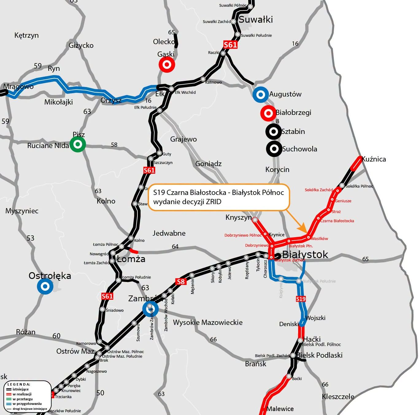 Mapa realizacji inwestycji