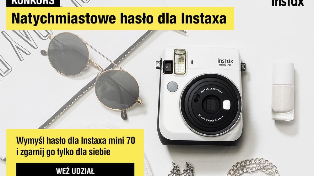 Wymyśl natychmiastowe hasło i zgarnij aparat Fujifilm Instax mini 70 1