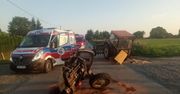 Traktor przecięty na pół. Cudem uniknięto tragedii
