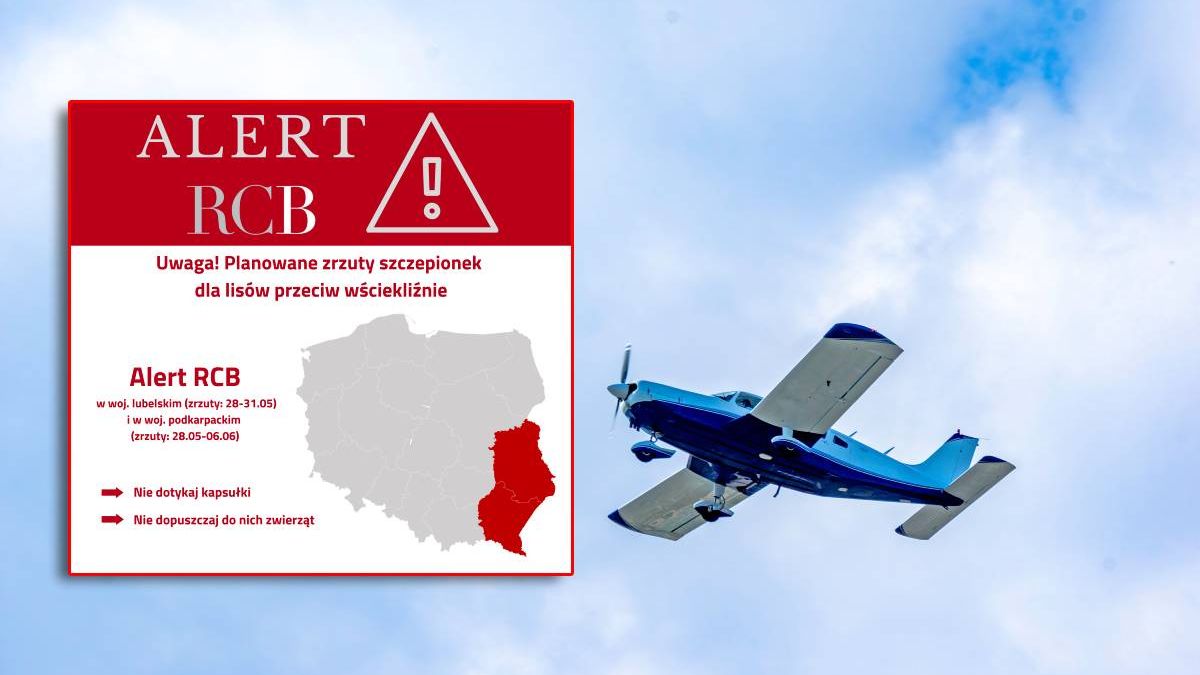 Alert RCB o zrzucie szczepionek z samolotów