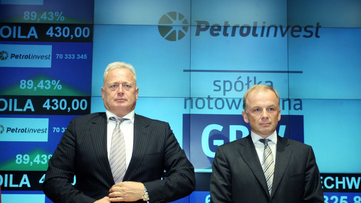 Ryszard Krauze podczas debiutu Petrolinvestu na GPW
