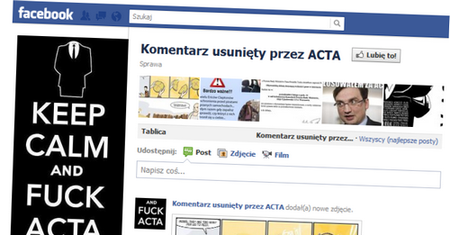 ACTA zdominowała Facebooka w styczniu